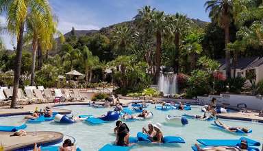 one of the many pools and mineral baths at Glen Ivy Hot Springs