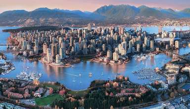 aerial view of Vancouver