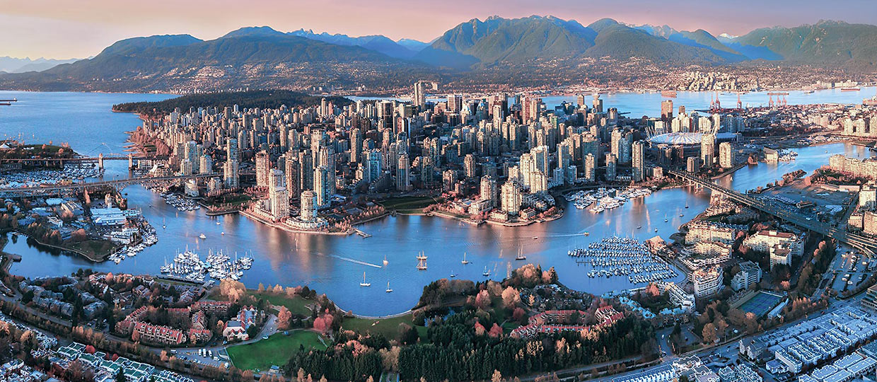 aerial view of Vancouver