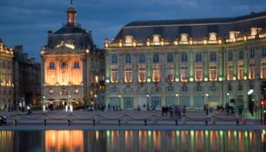 Place de la Bourse, Bordeaux, at night