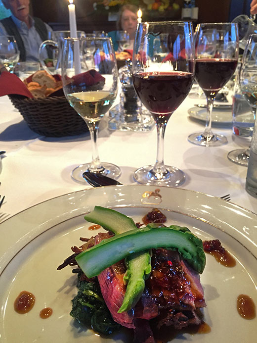 food and wine aboard a barge trip along a shallow canal in the Burgundy area of France