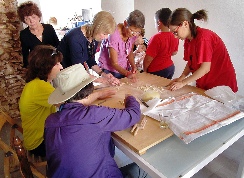 making bread and pasta from scratch at a Sicilian farmhouse