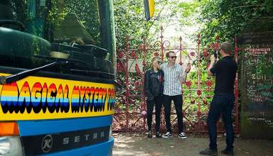 Magical Mystery Tour visitors at the Strawberry Field