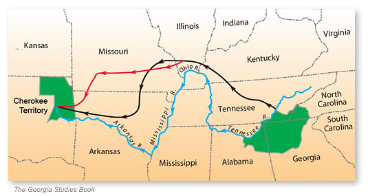 Trails of Tears map