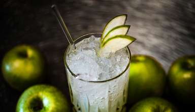 cocktail with apples, Park Hyatt Hotel Hamburg