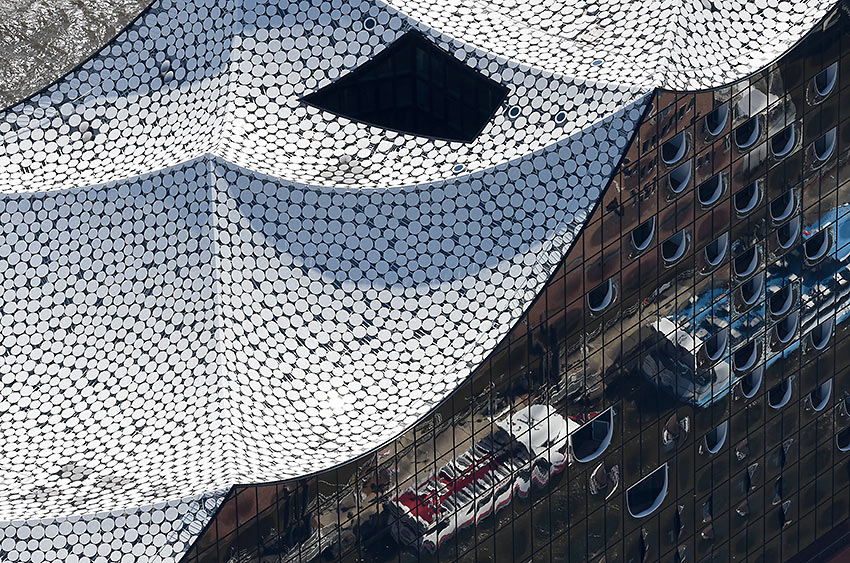 bird's eye view of the roof of the Elphi