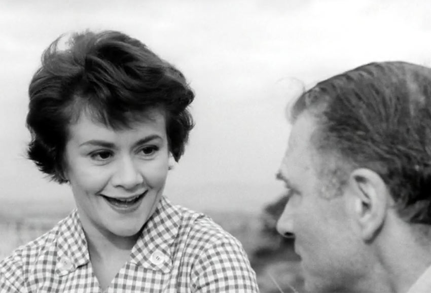 a very young Joan Plowright with her husband Sir Laurence Olivier
