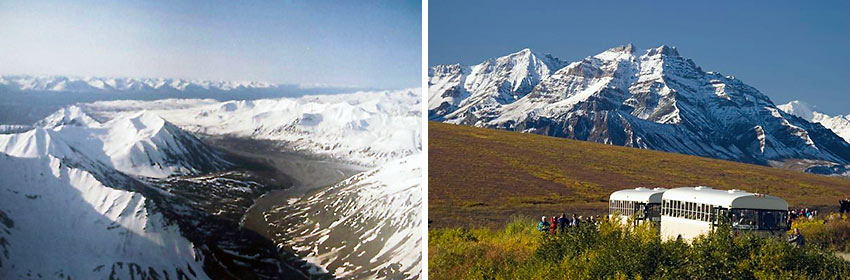 two views of Denali National Park