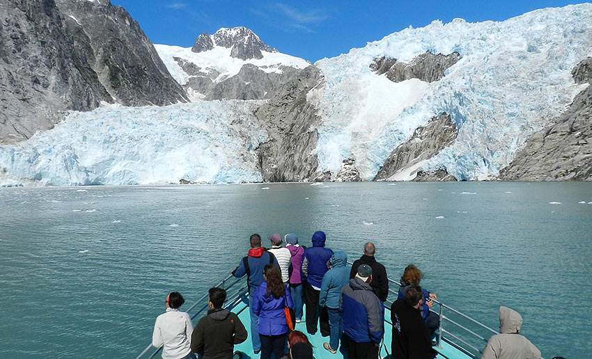 a glacier at the Kenai Fjords National Park