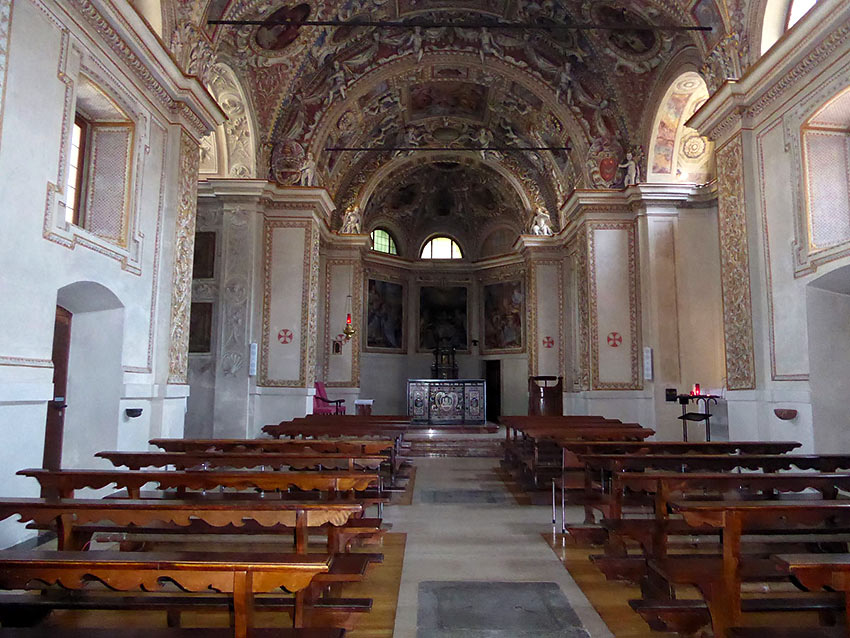 interior of the Madonna del Sasso church