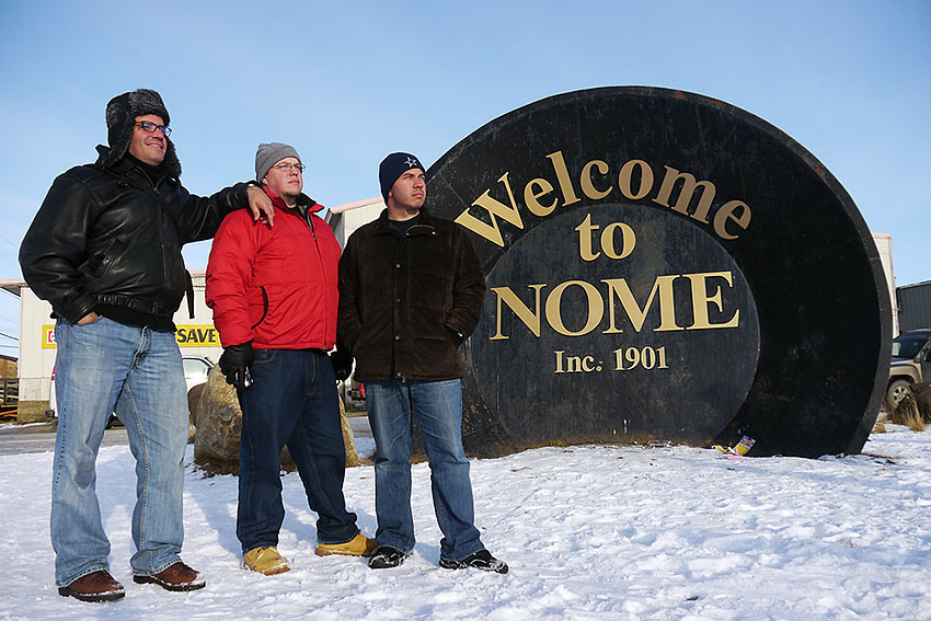 welcome sign to the historical buildings in Nome