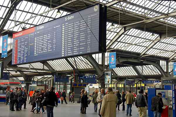 the main terminal at Zurich Airport