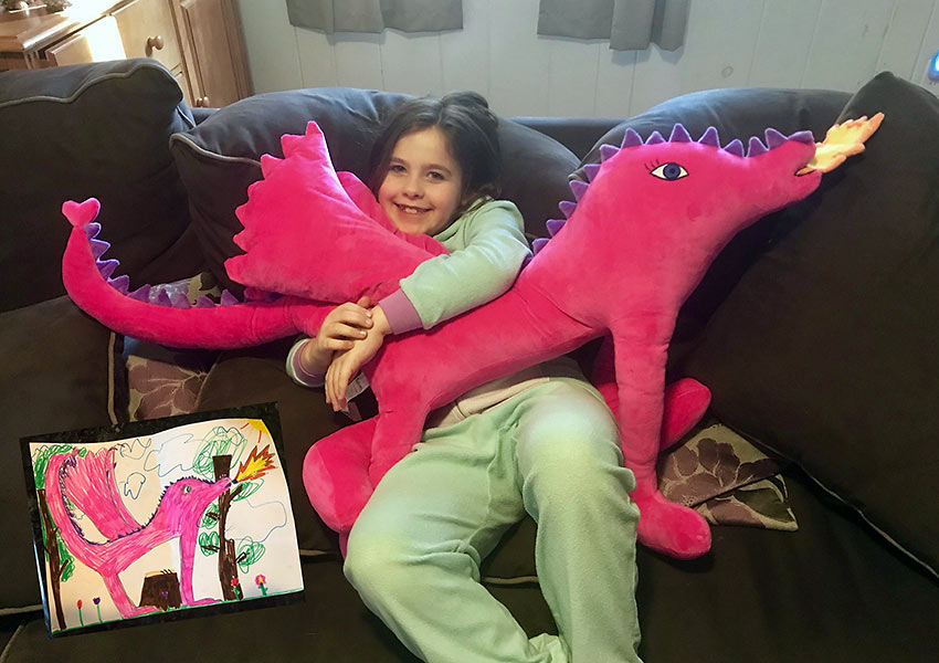 girl with a Budsies creation