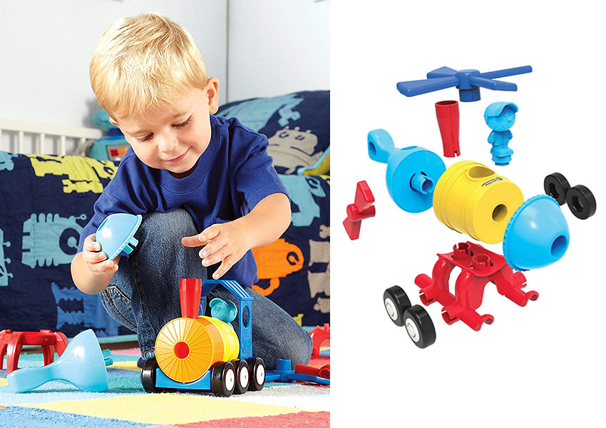 1-2-3 Build It Rocket-Train-Helicopter