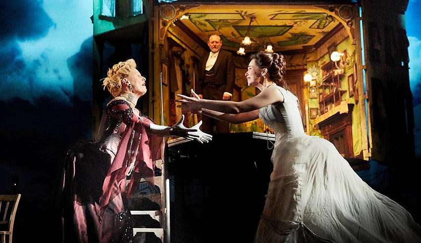 Christine Kavanagh, Lianne Harvey and Jeff Harmer in 'An Inspector Calls'