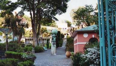 inside Port Meirion Village in North Wales