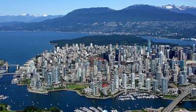 aerial view of Vancouver
