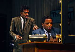 Daniel J. Watts as Sammy Davis Jr. and Dule Hill as Nat 'King' Cole in a highly dramatic moment in Cole's dressing room
