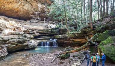 visitors at Old Man’s Cave, Hocking Hills State Park
