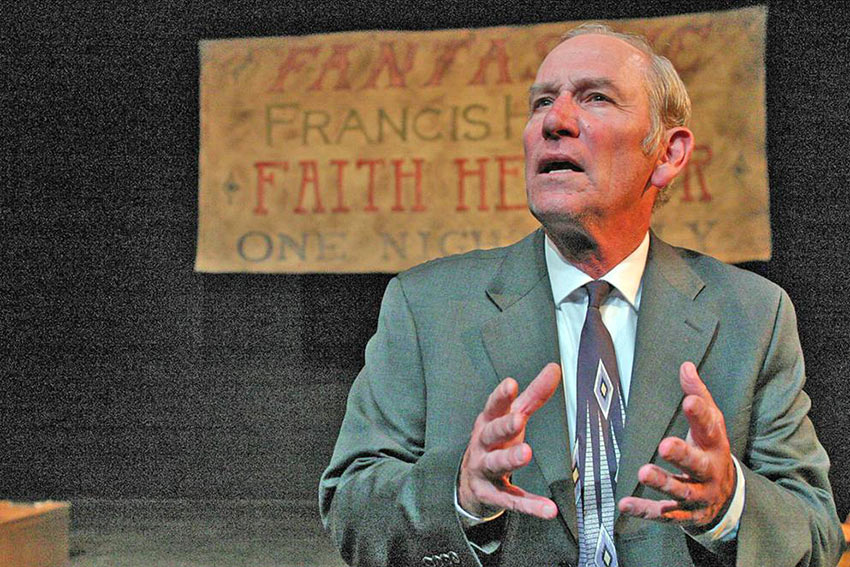 Paul Norwood as Frank in the play 'Faith Healer'