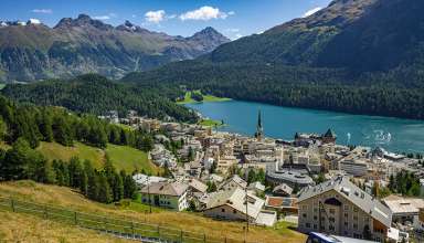 St. Moritz, Graubünden, on the southern side of the Swiss Alps