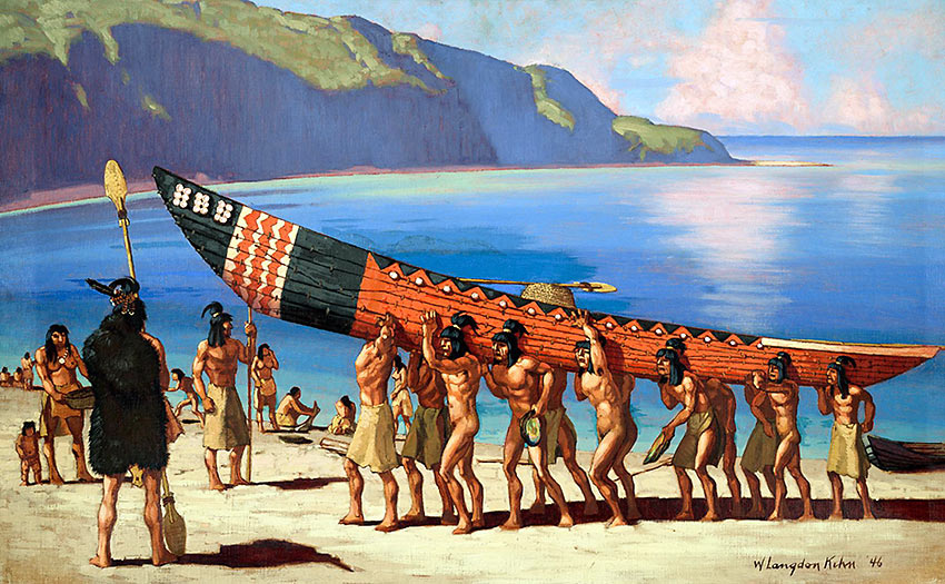 painting of Chumash Indians