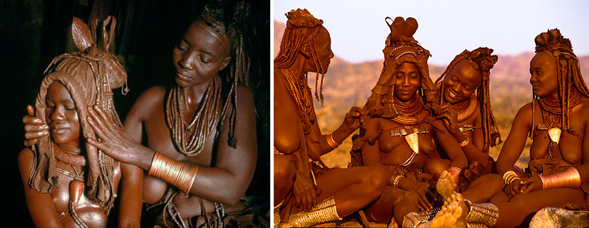 a Himba bride and a Himba marriage ceremony