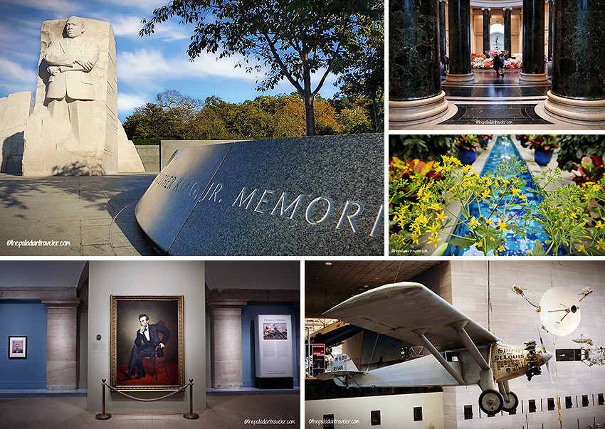 memorials and museums at the Mall