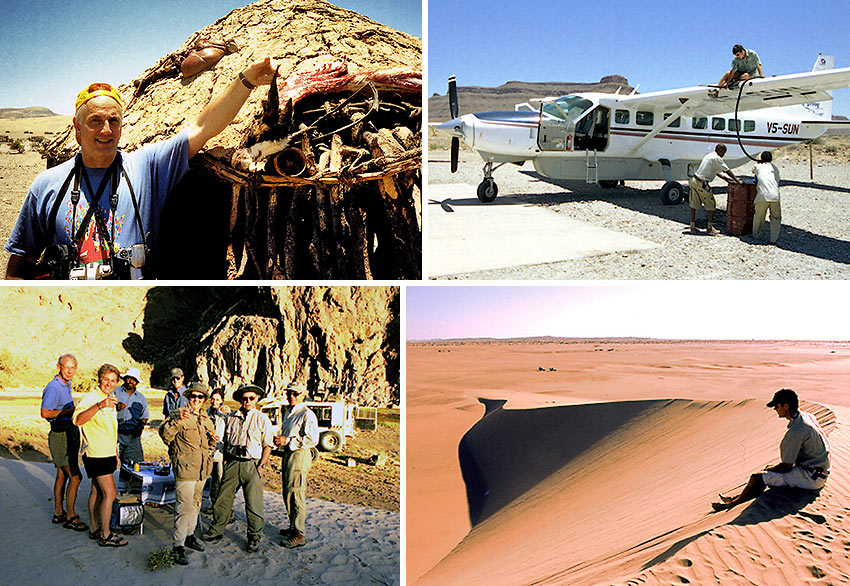 author and companions traveling up the Skeleton Coast, Namibia
