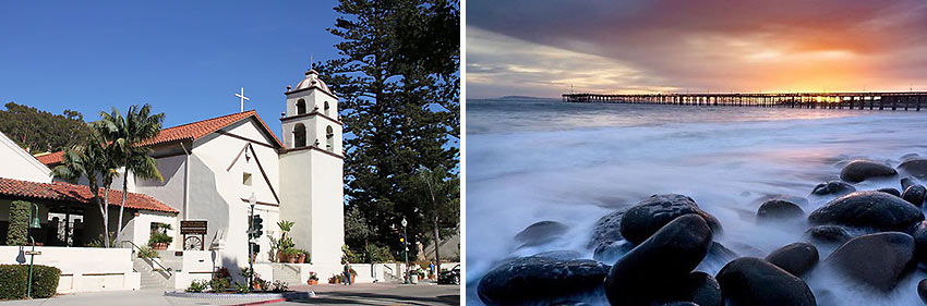 Ventura Mission and sunset