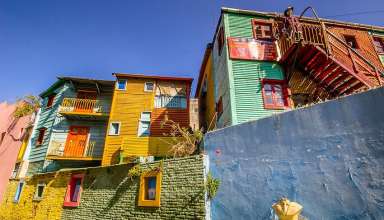 houses at the eclectic La Boca Italian immigrant barrio