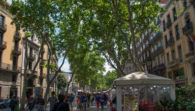 pedestrian street Las Ramblas, Barcelona