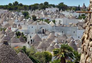 the landscape of Alberobello, southeastern Puglia region, Italy