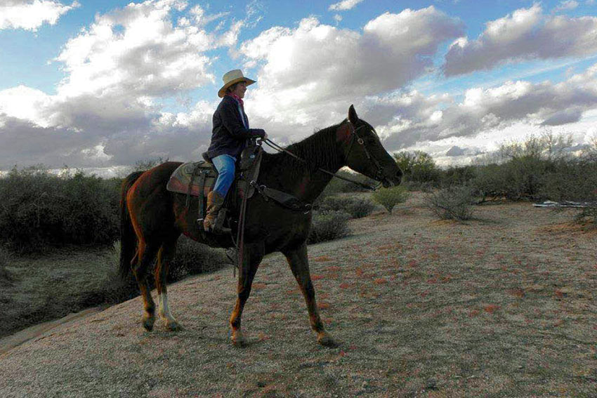 author on the trail