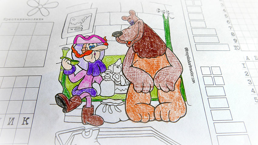 adult coloring sheet at the Dumpling House