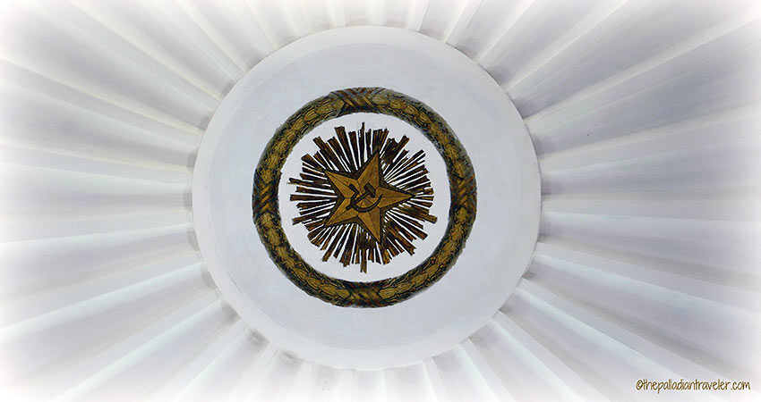 hammer-and-sickle emblem of the former U.S.S.R.