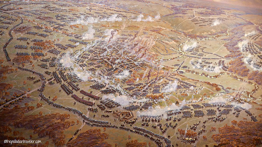 panoramic scene of the Battle of Borodino