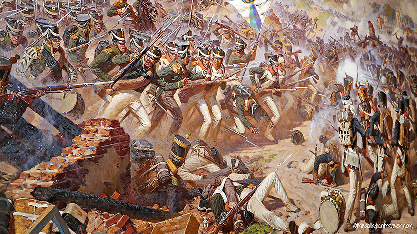 detail from Franz Roubaud's painting at the Battle of Borodino Panorama Musem