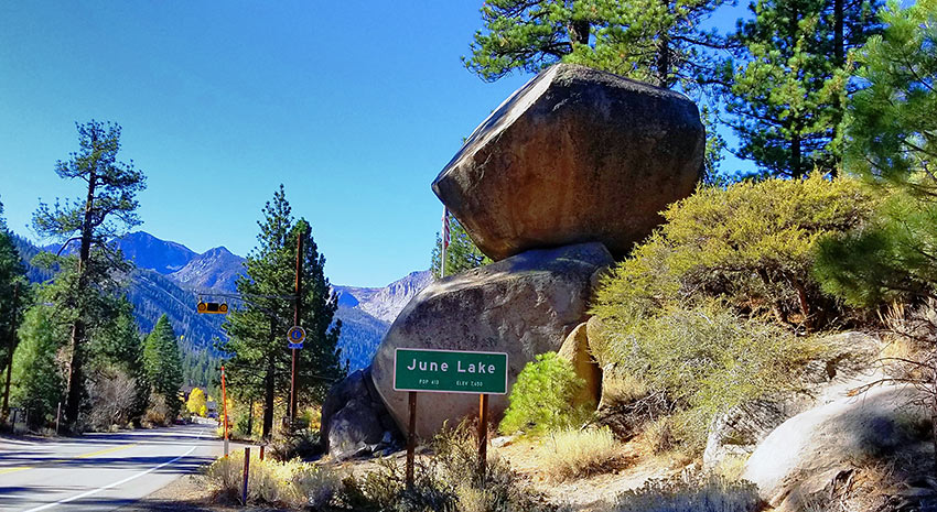the road to June Lake, California