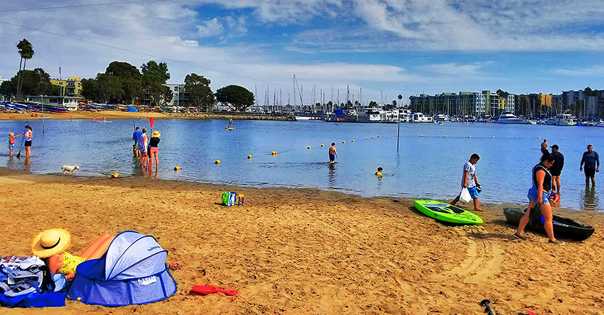 the beach at Marina del Rey