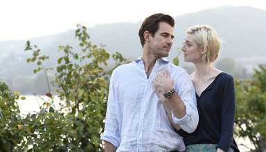 Claes Bang and Elizabeth Debicki in 'The Burnt Orange Heresy'