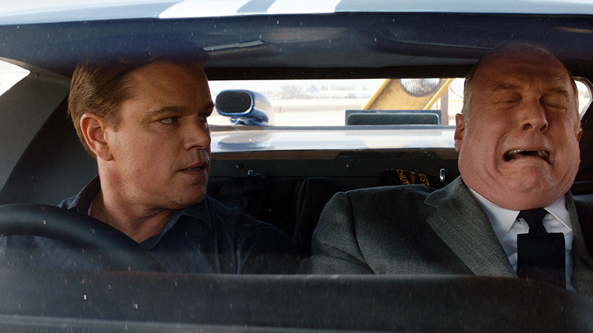 Matt Damon and Tracy Letts in 'Ford v Ferrari'
