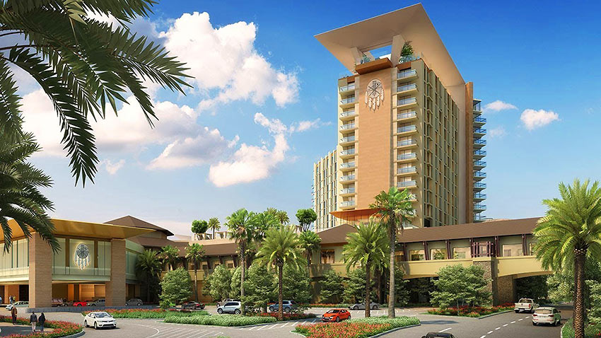 artist's rendering of new luxury hotel at the San Manuel Casino