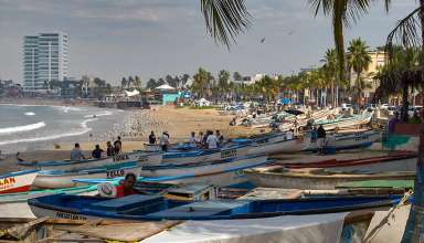 fishing boats adjacent to the Malecon, Mazatlan