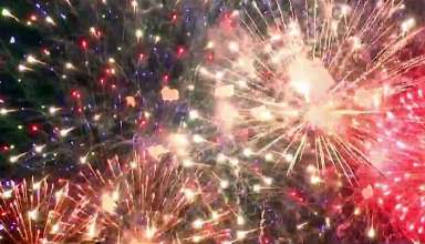fireworks outside the Lancaster Soccer Center