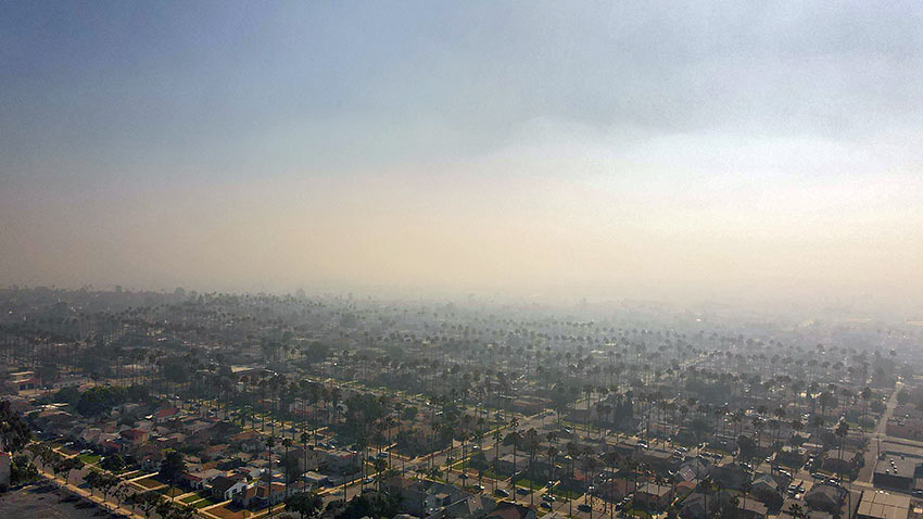 fireworks smoke blankets Los Angeles