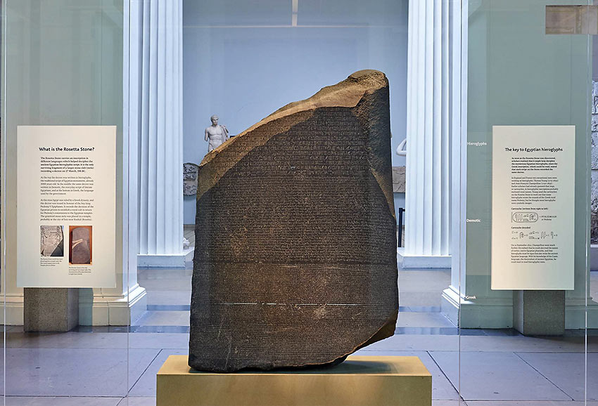 photo courtesy of The British Museum British Museum’s Rosetta Stone Room