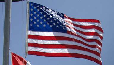 American and Canadian flags