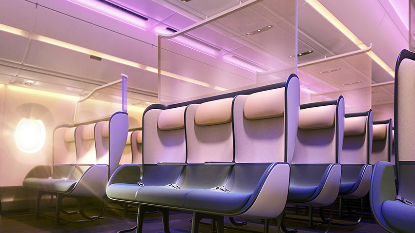 staggered seat configuration