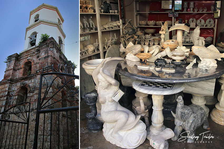 San Jose Cathedral and marble shop, Romblon town